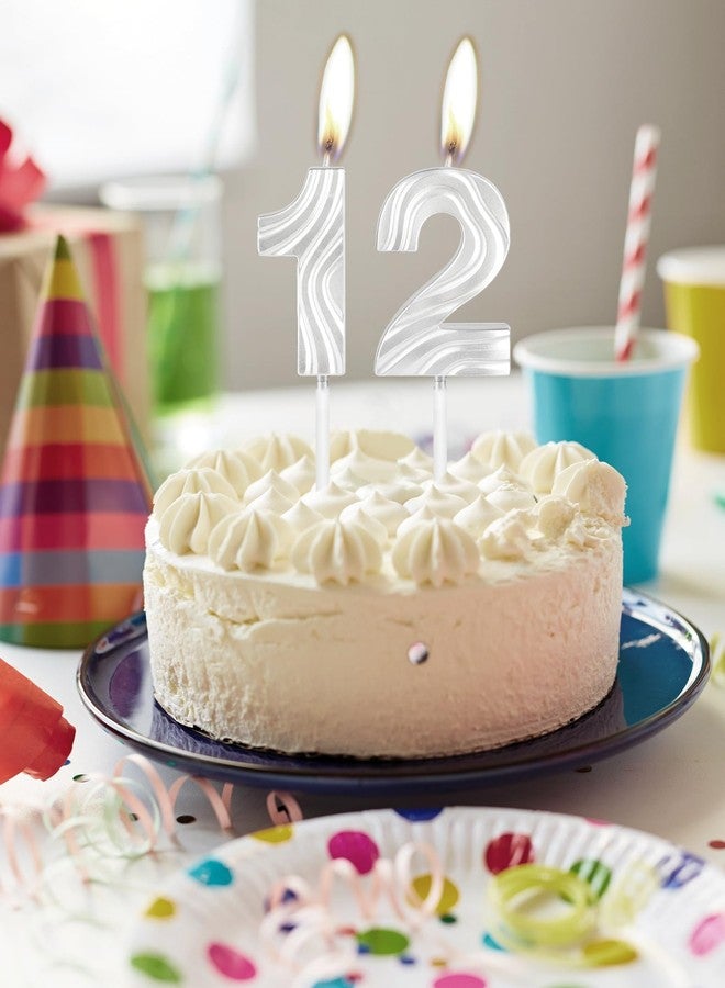 iNINGER Number Candles,Number 20 Birthday Silver Candle,Silver 20th Happy Birthday Candle,Happy Birthday Cake Topper Decoration for Birthday Party Wedding Anniversary Celebration Supplies - Image 5